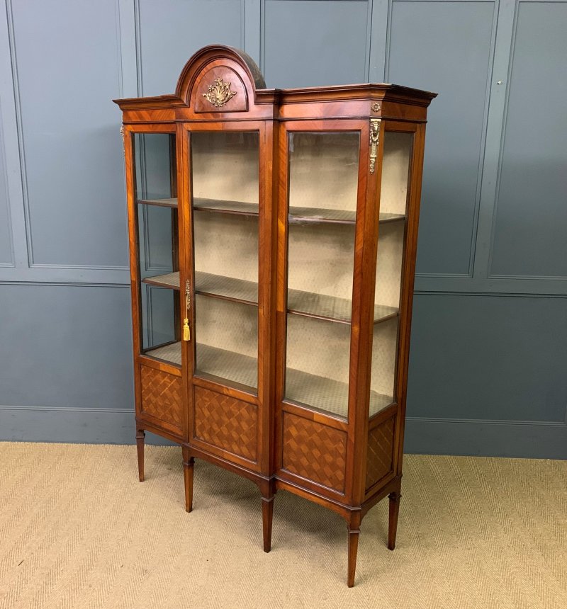 Edwardian Kingwood and Walnut Display Cabinet - Image 5